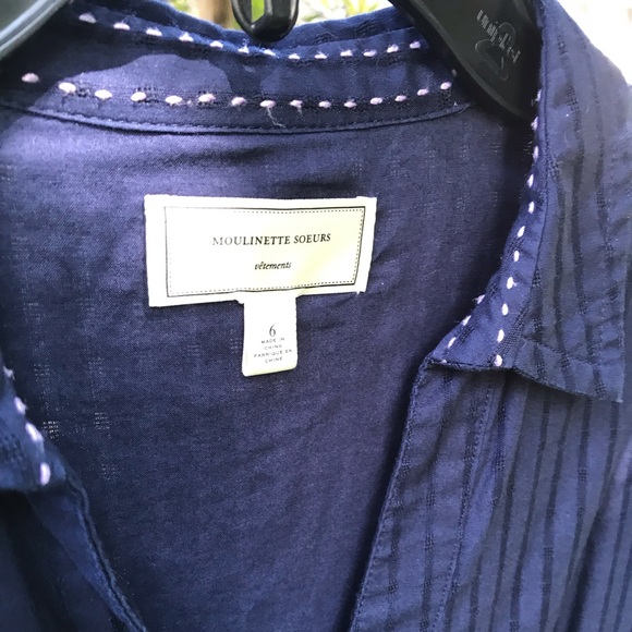 Moulinette Soeurs Anthro Dakota Shirt Dress, size 6 - Picture 4 of 6